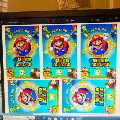 Mario Favor Tags, Super Mario Thank You Tags, Mario Brothers Birthday ...