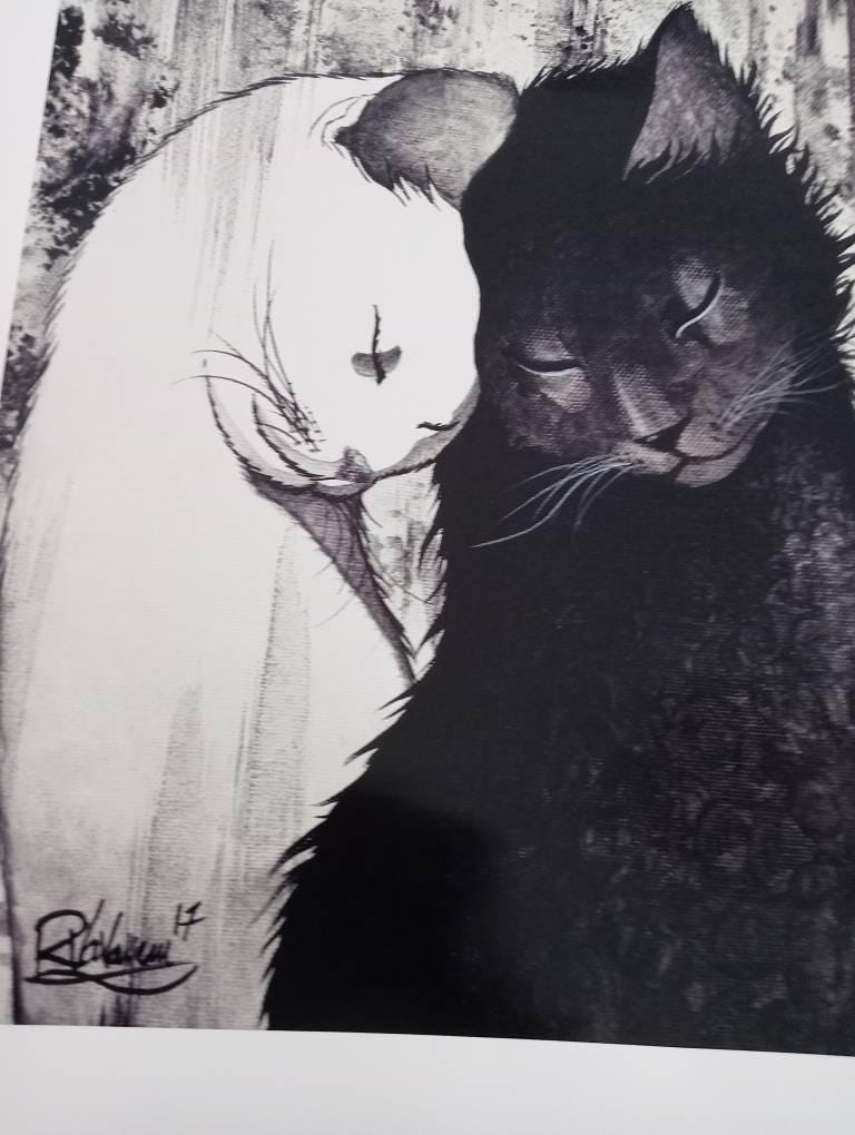 Customer photo of a cat artwork by Raphaël Vavasseur