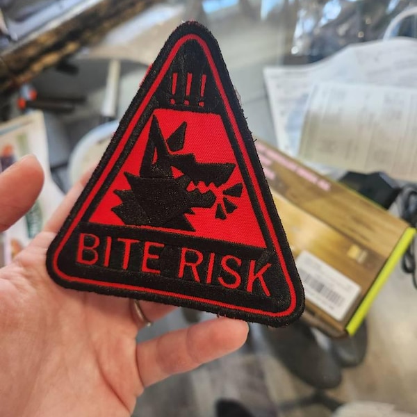 High Risk Activity Patch The Original; Bite Risk Patch (sew On) - Etsy