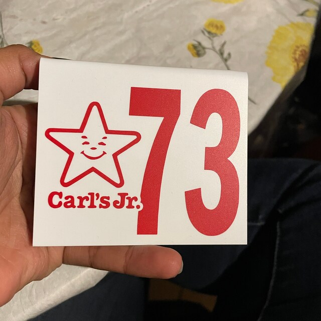 Carl's Jr Restaurant Table Number Classic Car Retro Dash Car