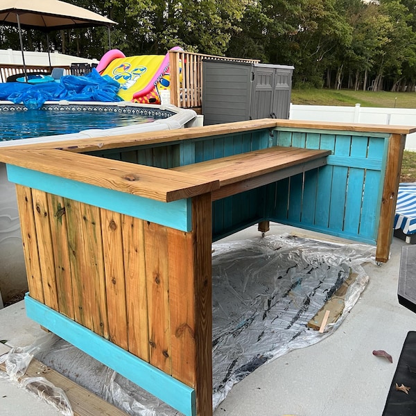 DIY Outdoor Bar Plans PDF | Backyard Patio Bar | Woodworking Build ...
