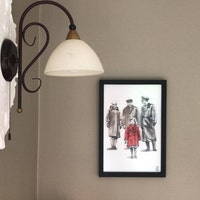 Eilidh the Highland Coo Print Incl Mount Scottish Wall Art, Abstract ...