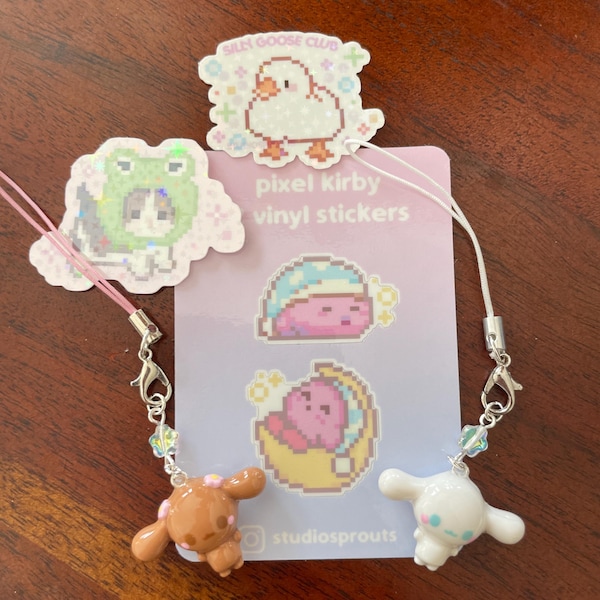 Chibi Kawaii Characters Phone Charms Handmade - Etsy
