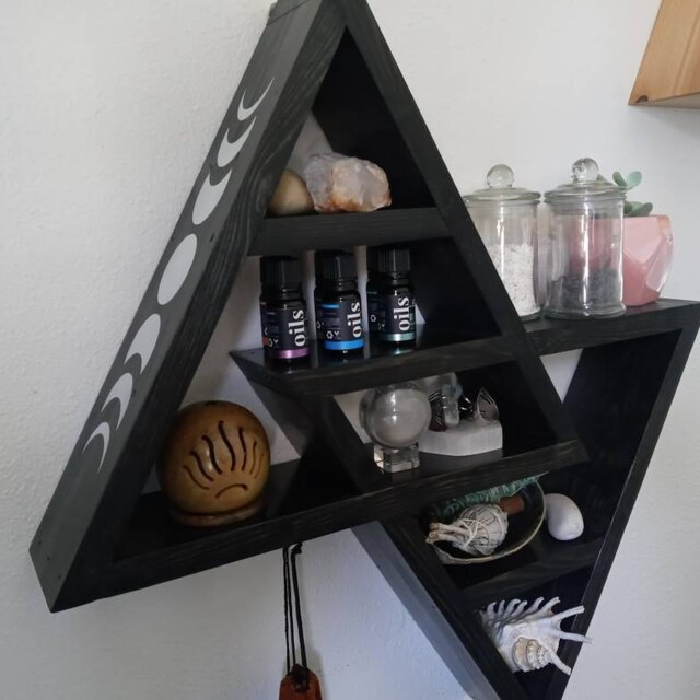 Double Triangle Altar Shelf with moon phases -  Portugal