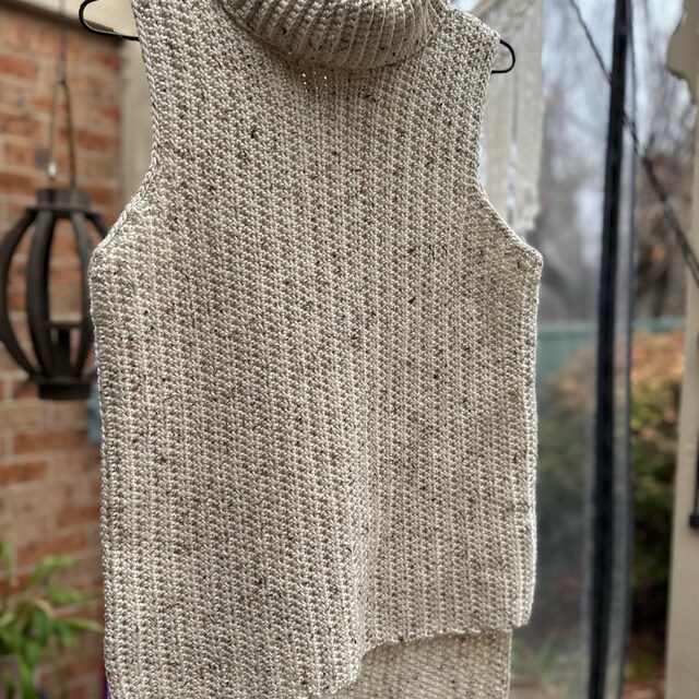 トップス Eaphi U NECK LEAF PATTERN KNIT VEST Eaphi U NECK LEAF PATTERN KNIT VEST