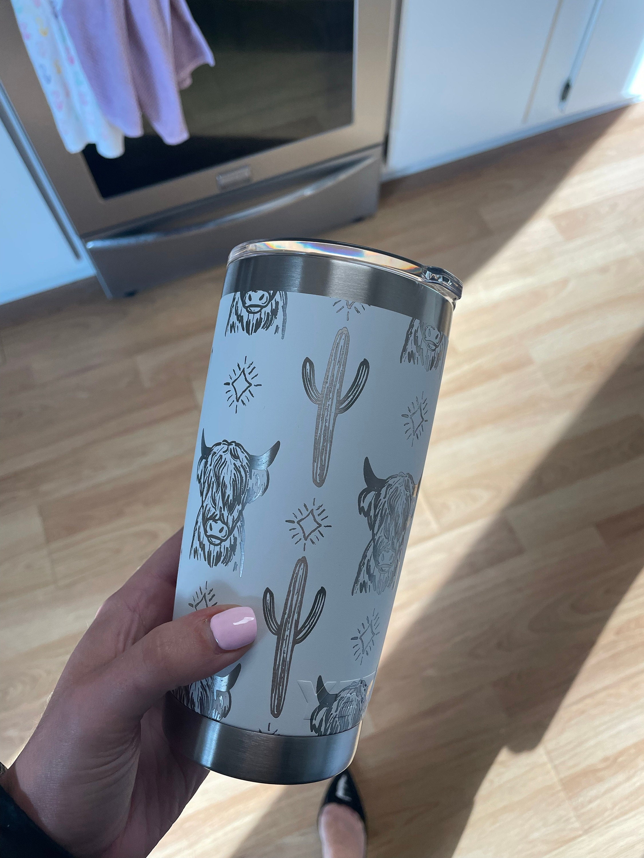 20oz - 360 Highland Cow engraved YETI tumbler