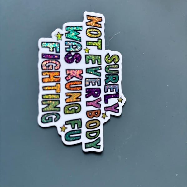 Kung Fu Fighting Sticker - Etsy