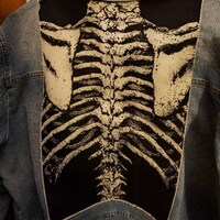 Ribcage Back Patch, Ribcage, Skeleton Patch, Bones Patch, Cloth Patch ...