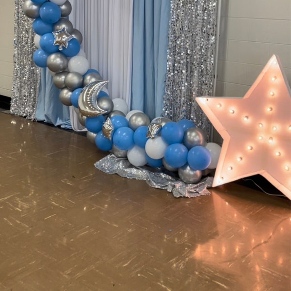 Mosaic Star Balloon Template/3ft, 4ft and 5ft Star Mosaic From Balloons ...