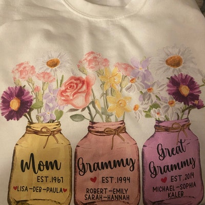 Personalized Grandma Heart Shirt, Grandma Valentine Shirt, Custom Mimi Nana Gigi Grandma Shirt ...