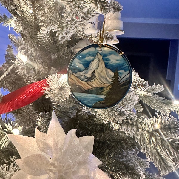 Northern Lights Aurora Borealis Ceramic Ornament, Keepsake Ornament ...