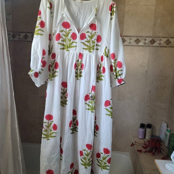 Long Sleeves Button Up Color Block Maxi Shirt Dress main image 0