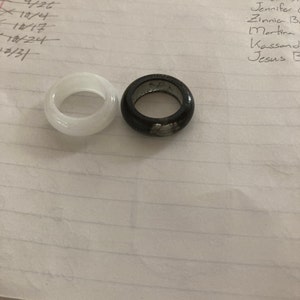 Resin Black Asexual / Asexuality and White Aromantic Rings