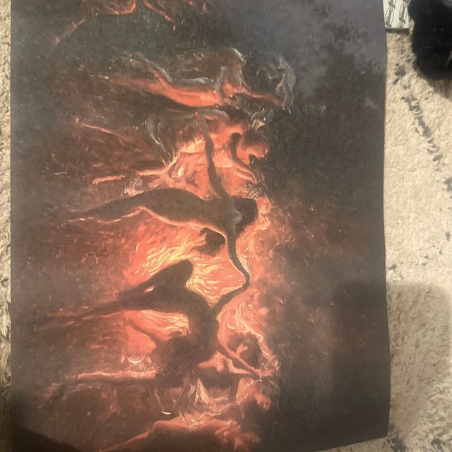 Vintage Fire Dance Painting - Framed Fantasy Art Gift - Etsy