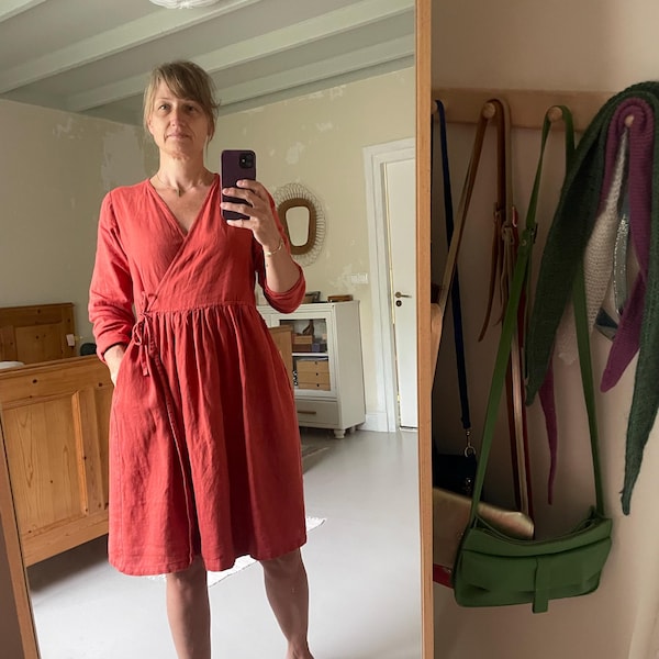 OLIVIA SHORT LINEN DRESS