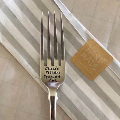 Forchetta Incisa 'May The Fork Be With You' - Acciaio Inox, 20.3 Cm, Regalo Divertente Per Lui E Lei