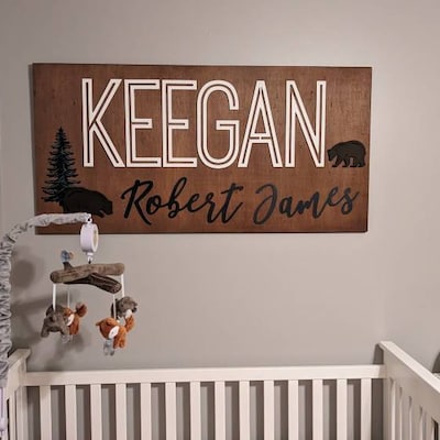 Stacked Names for Nursery, Wooden Letters, Name Sign, Nursery Letters ...