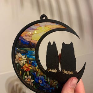 Personalized Camping Moon Night Doorsign - Couple/Parents With Up to 2 Kids And 2 Pets - Gift Idea For Camping Lover - Life Is Better Around The Campfire main image 1