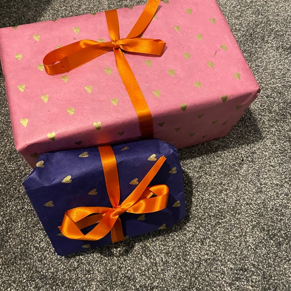 Recycled Wrapping Paper, Christmas Reindeer Baubles and Snowflakes, Eco ...