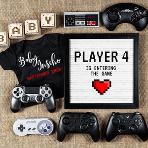 Player 4 Loading Pregnancy Announcement Maternity | Greeting Card