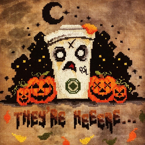 PSL They're Here ~ Cross Stitch Pattern - Modern, Funny, Cute, Gothic ...