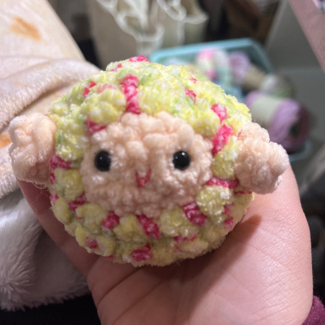 MADE TO ORDER Jumbo Fuzzy Fluffy Baby Sheep Puff Crochet Plushie –  Delarae's Creations