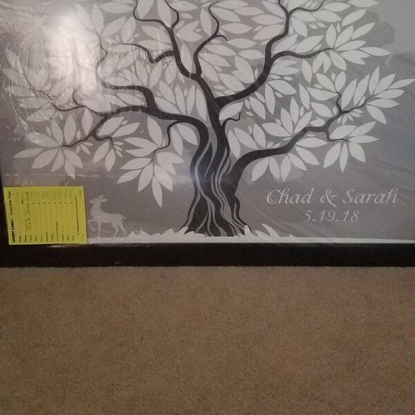 Wedding Guest Book Tree, Wedding Guest Book Alternative Canvas, Rustic ...