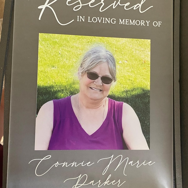 Reserved Memorial Sign, Personalized Memorial Plaque, in Loving Memory ...