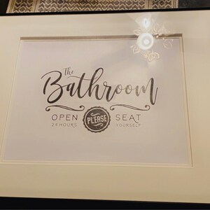 Farmhouse Bathroom Sign Printable