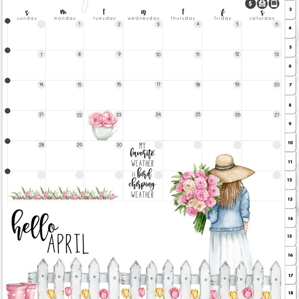 Boho Theme Digital Planner Stickers for Goodnotes Precropped PNG ...