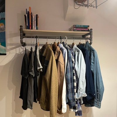 Minimalist Heavy Duty Wall Mounted Clothes Rack, Wall Mounted Clothes ...