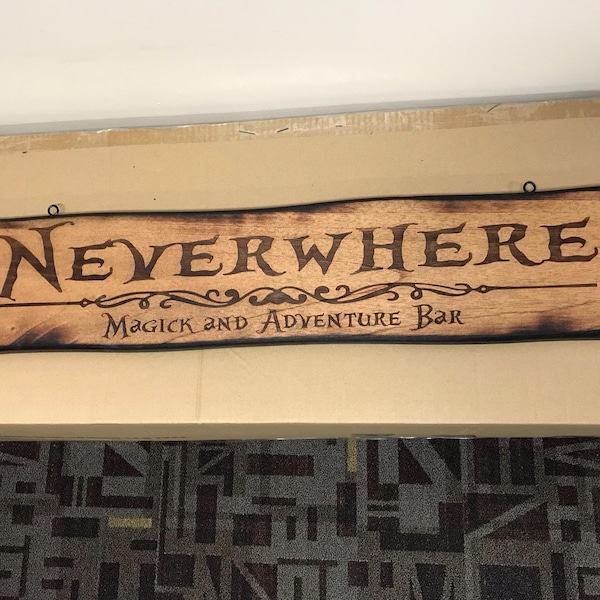 Custom Dnd Tavern Bar Sign - Engraved Wood Hanging Sign - Rustic ...
