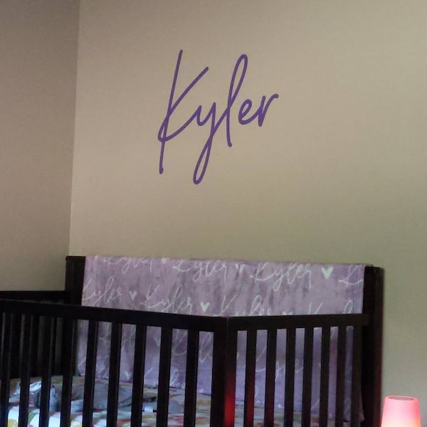 Personalized Name Wall Decal - Custom Wall Sticker, Kids Name Sign ...