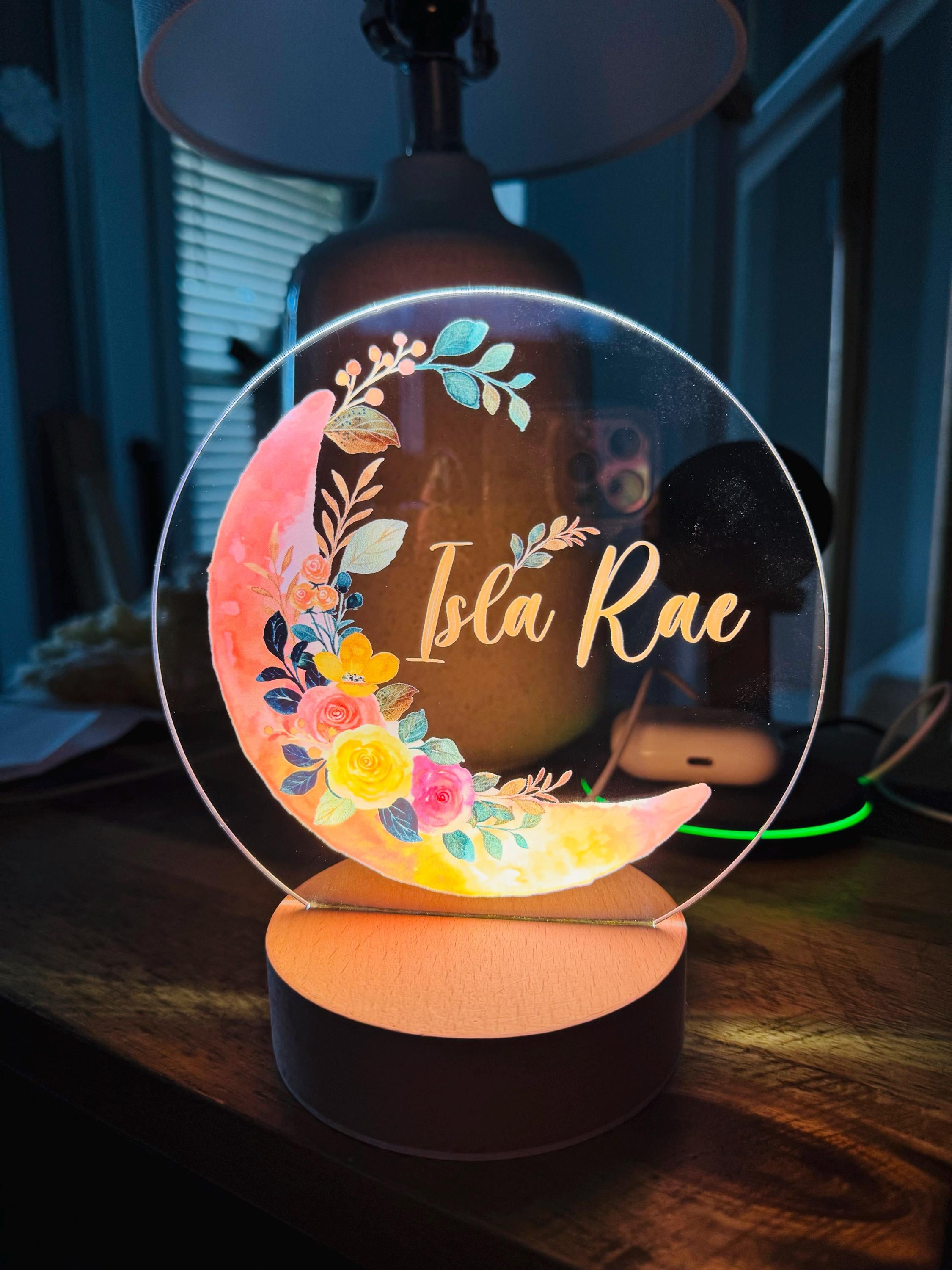 Baby Girl Gift, Personalized Night Light for Kids, Custom Night Light, Infant Gift, Personalized Lamp, Name Night Light