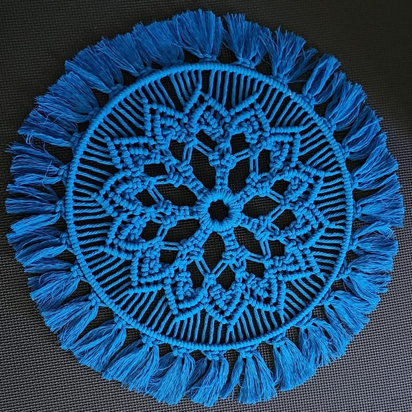 Macrame Pattern for a Two Toned Mandala, PDF File, Intermediate Skill ...