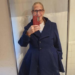 Wool Princess Coat, Fit and Flare Overcoat, Asymmetric High