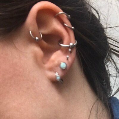 Anello Clicker In Acciaio Chirurgico 316L – Doppio Naso, 18G 8mm, Per Piercing Helix, Daith, Setto E Cartilagine