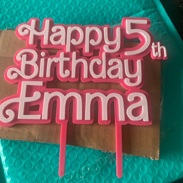 Cake Topper 3D Fashion Doll Style Party Birthday Cake - Etsy