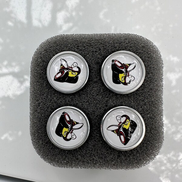 Ipick Image Made for Chevrolet Impala Dual Logo in White on Red Aluminum Cylinder-style Tire