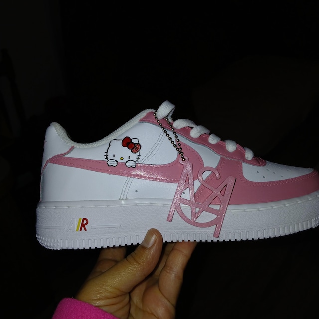 Pretty in Pink Hello Kitty Air Force Ones|miaandhershenanigans| - Etsy