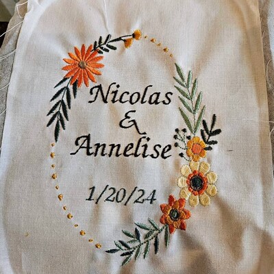 Spring Flower Wreath Machine Embroidery Design, Crocus Monogram Frame ...