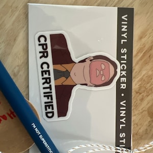 Calcomanías De Vinilo Con Logo 'Certificado RCP' De The Office (Dwight) - Paquete De 4 Unidades