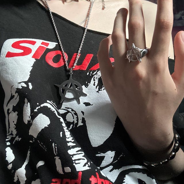 Anarchy Ring! Stainless Steel A Ring Available in US Sizes 11-12