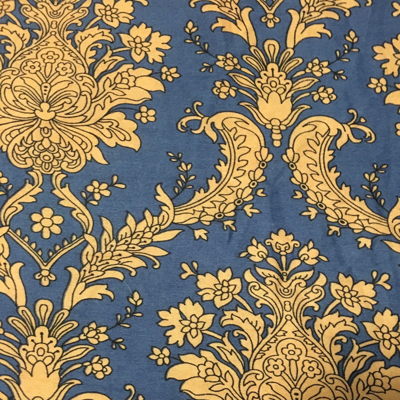 Damask Duvet Cover Set Blue Damask Bedding Navy Duvet Cover Etsy