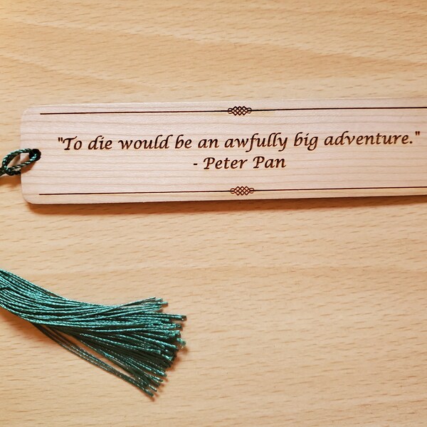 Custom Message Engraved Wood Bookmark - Perfect Personalized Gift ...