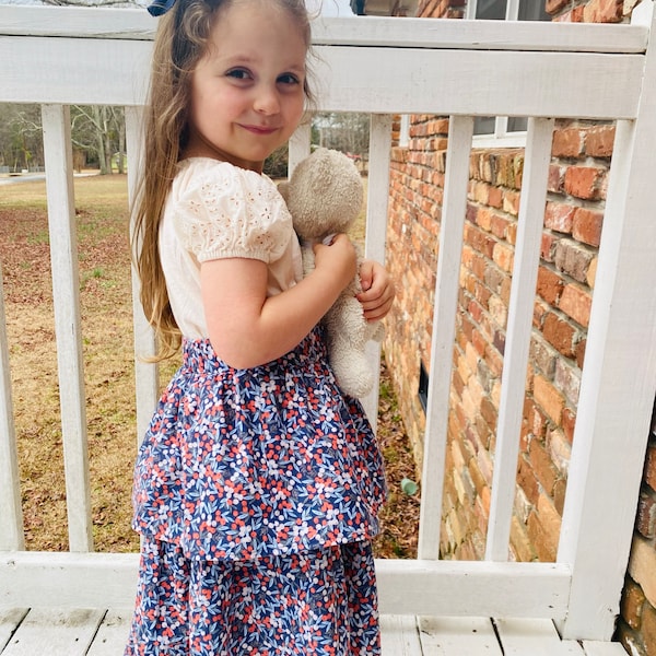 Frill Pattern Dress With Frill Pattern, Photo Sewing Tutorial Included, PDF Pattern ...