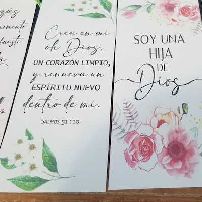 Spanish Bible Bookmarks, Printable Set of 8, 7 X 2.5 Inches, Instant ...