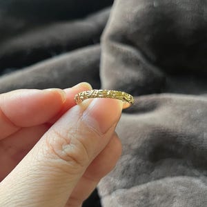 Unique Flower 10K/14K/18K Plain Gold Wedding Band Antique Unique Flower 10K/14K/18K Plain Gold Wedding Band Antique