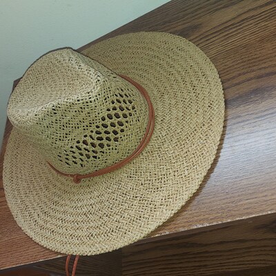 Fame Large Straw Braided Tote Bag with Hat Holder