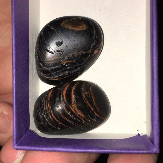 Black Tourmaline and Red Jasper Stone (0.75